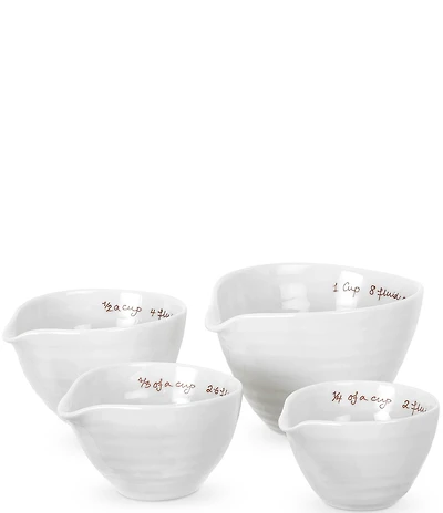 Sophie Conran for Portmeirion 4-Piece White Porcelain Measuring Cup Set