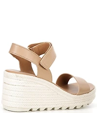 Sorel Cameron Leather Platform Espadrille Wedges