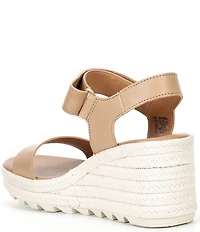 Sorel Cameron Leather Platform Espadrille Wedges
