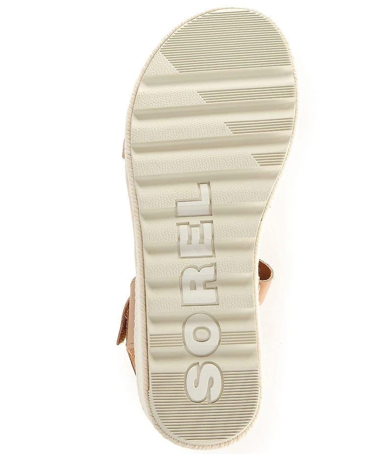 Sorel Cameron Leather Platform Espadrille Wedges