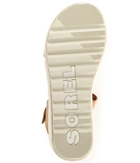 Sorel Cameron Leather Platform Espadrille Wedges
