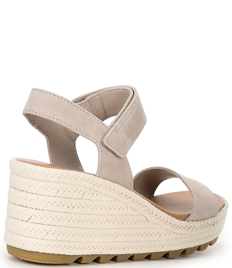 Sorel Cameron Suede Platform Espadrille Wedge Sandals