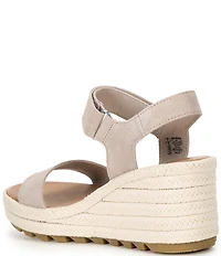 Sorel Cameron Suede Platform Espadrille Wedge Sandals