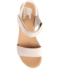 Sorel Cameron Suede Platform Espadrille Wedge Sandals