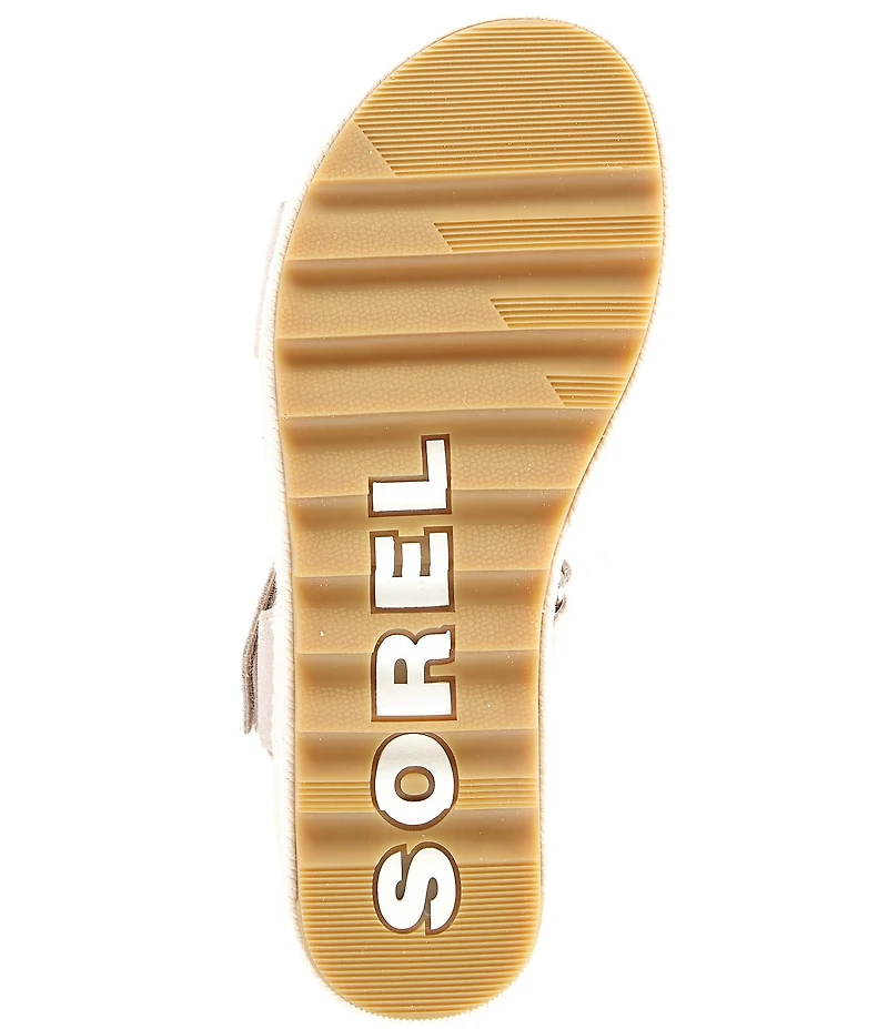Sorel Cameron Suede Platform Espadrille Wedge Sandals