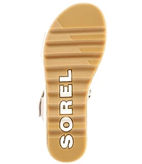 Sorel Cameron Suede Platform Espadrille Wedge Sandals