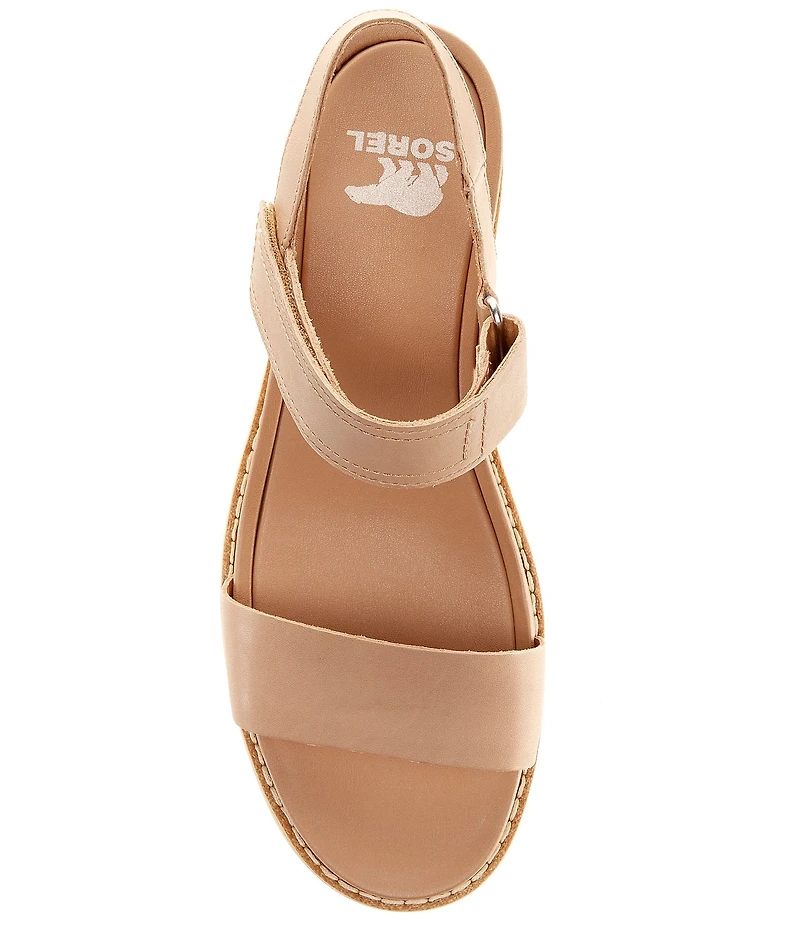 Sorel Joanie IV Leather Platform EVA Wedge Sandals