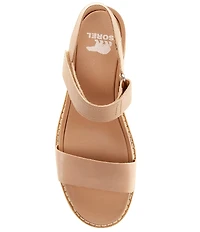 Sorel Joanie IV Leather Platform EVA Wedge Sandals