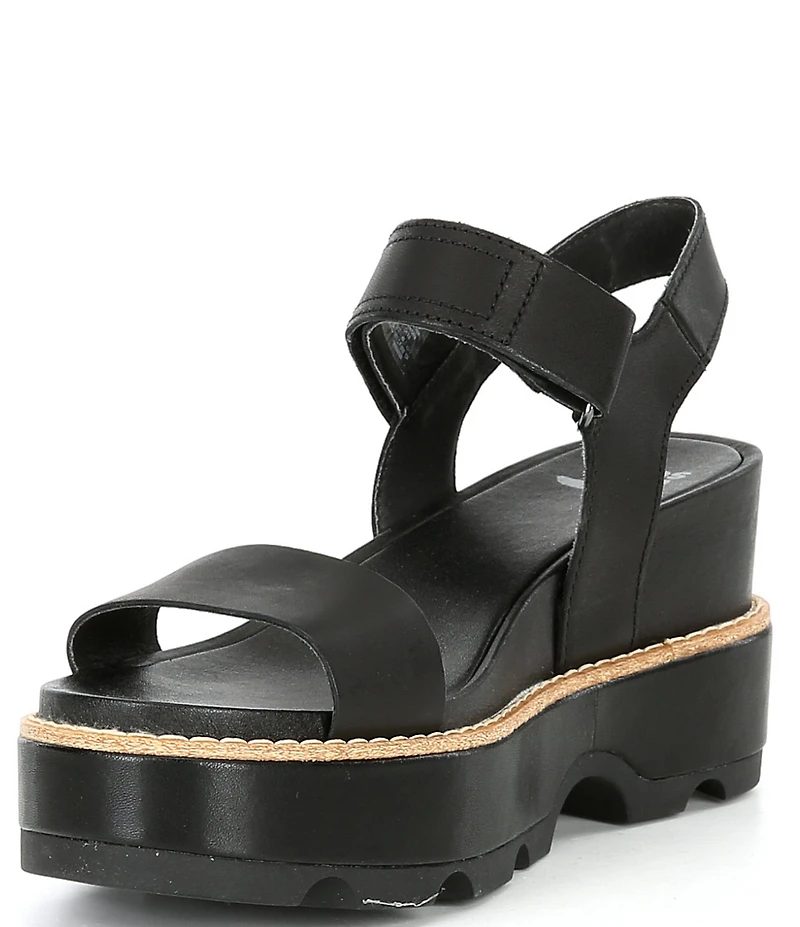 Sorel Joanie IV Leather Platform EVA Wedge Sandals