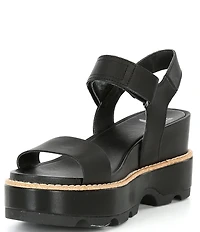 Sorel Joanie IV Leather Platform EVA Wedge Sandals