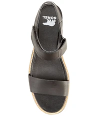 Sorel Joanie IV Leather Platform EVA Wedge Sandals
