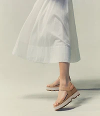 Sorel Joanie IV Leather Platform EVA Wedge Sandals