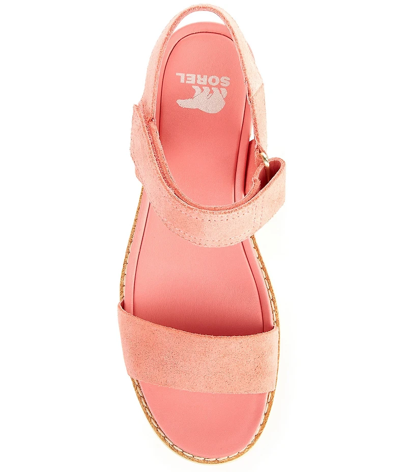 Sorel Joanie IV Strap Wedge Suede Platform Sandals
