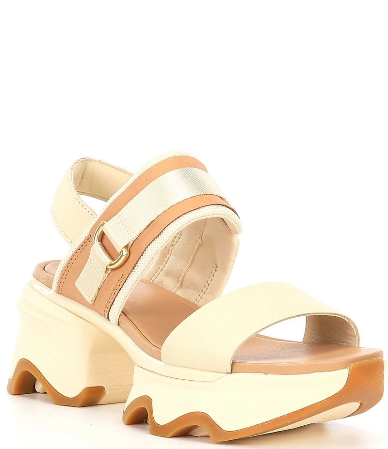Sorel Kinetic Impact Slingback Leather Chunky Heel Platform Sandals