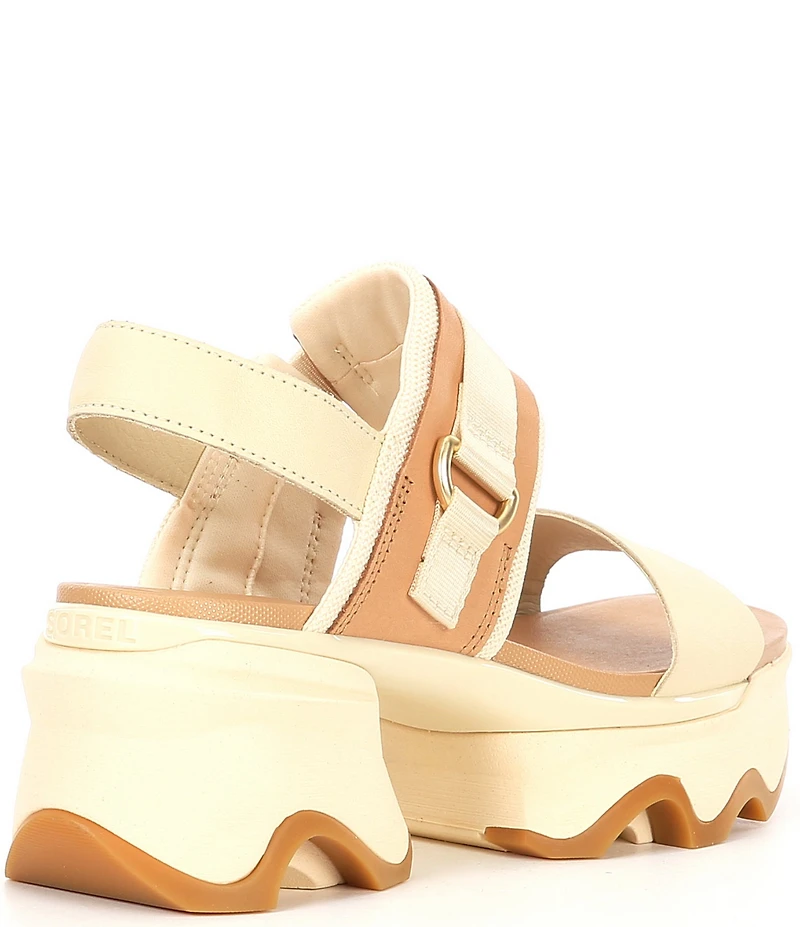 Sorel Kinetic Impact Slingback Leather Chunky Heel Platform Sandals