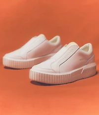 Sorel Ona Ave Leather Slip On Platform Sneakers