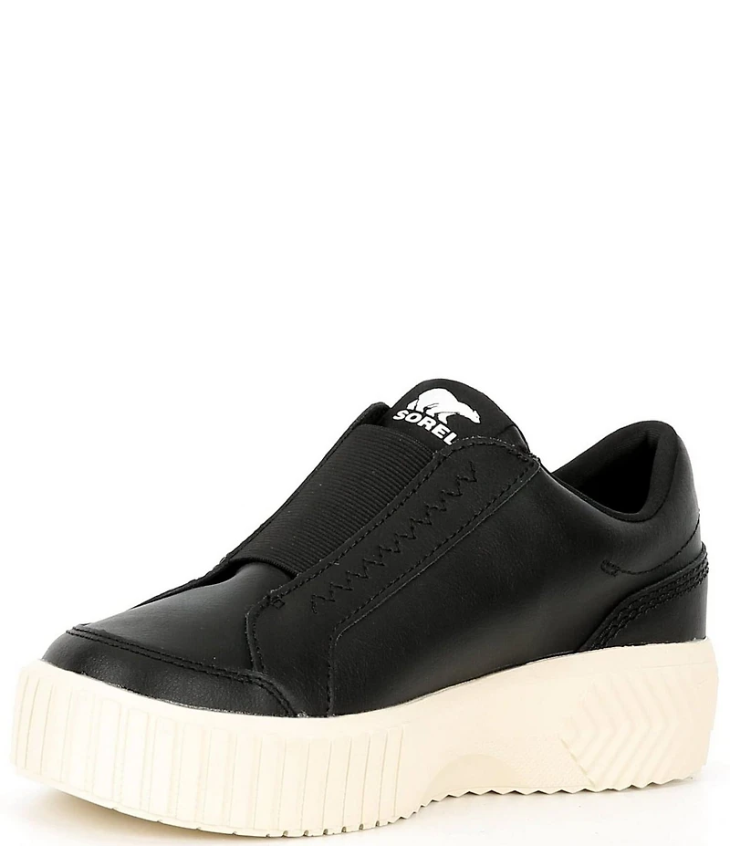 Sorel Ona Ave Leather Slip On Platform Sneakers
