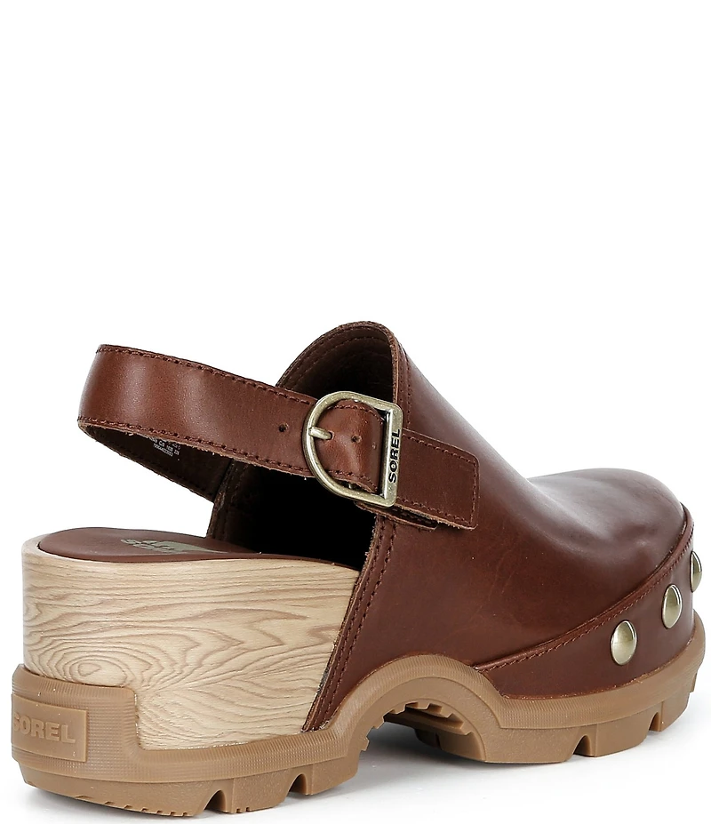 Sorel Roam'N RVT Leather Studded Detail Slingback Clogs
