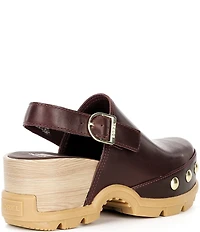 Sorel Roam'N Clog RVT Leather Studded Detail Slingback Clogs