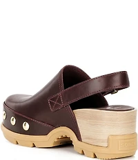 Sorel Roam'N Clog RVT Leather Studded Detail Slingback Clogs