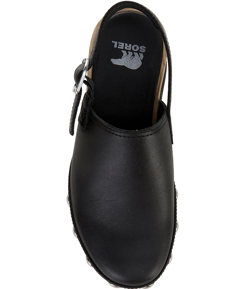 Sorel Roam'N RVT Leather Studded Detail Slingback Clogs