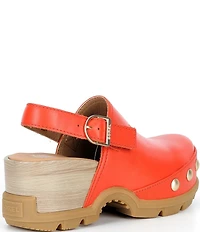 Sorel Roam'N RVT Leather Studded Detail Slingback Clogs
