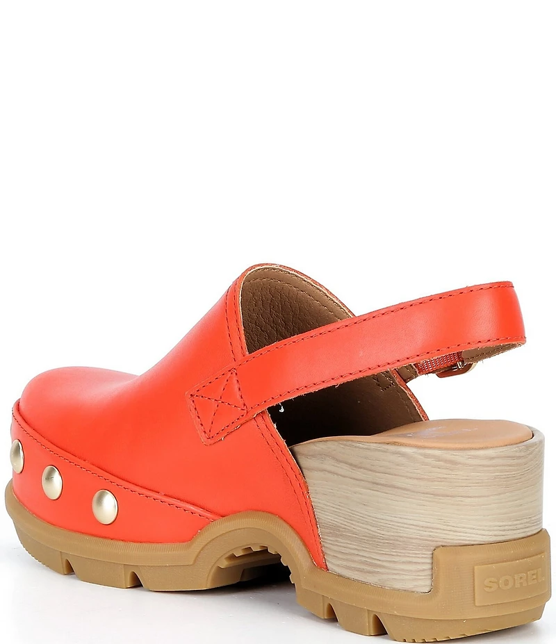 Sorel Roam'N RVT Leather Studded Detail Slingback Clogs