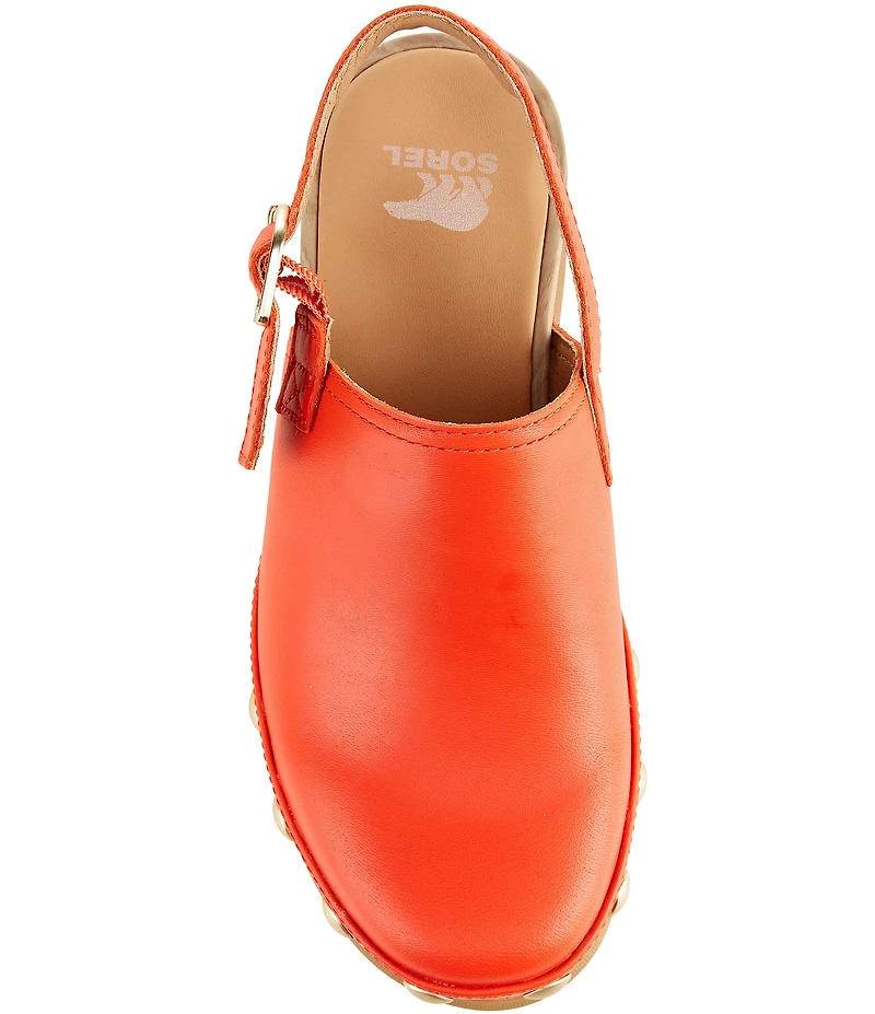 Sorel Roam'N RVT Leather Studded Detail Slingback Clogs