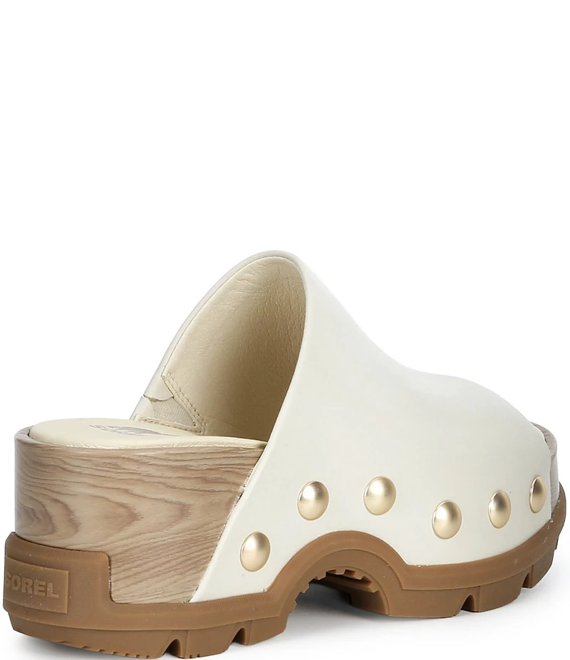 Sorel Roam'N Leather Studded Platform Slide Sandals