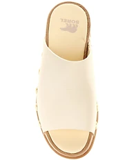Sorel Roam'N Leather Studded Platform Slide Sandals