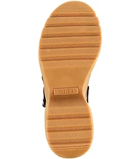 Sorel Roam'N Rise Heel Leather Slingback Block Heel Platform Sandals