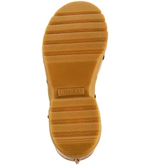 Sorel Roam'N Rise Heel Leather Slingback Block Heel Platform Sandals