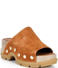 Sorel Roam'N Suede Platform Slide Sandals