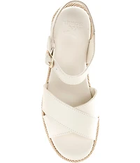 Sorel Sunpeak Wedge Ankle Strap Leather Platform Sandals