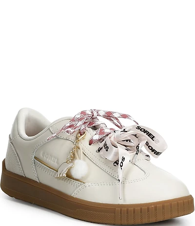 Sorel Women's ONA Drift LX Leather Logo Charm Low Profile Sneakers