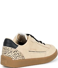 Sorel Women's ONA Drift LX Suede Animal Print Accent Low Profile Sneakers