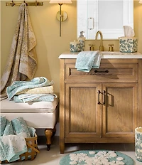 Southern Living Willa Colleciton Jacquard Woven Vine Print Pattern Bath Towels
