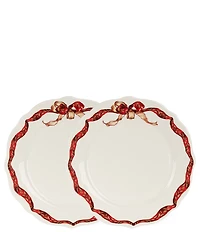 Southern Living 12 Days of Christmas Collection Bow Dinner Plates, Set of 2