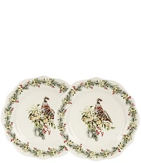 Southern Living 12 Days of Christmas Collection Partridge Accent Plates, Set of 2