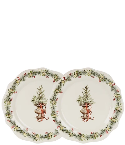 Southern Living 12 Days Of Christmas Collection Topiary Accent Plates, Set of 2