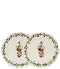 Southern Living 12 Days Of Christmas Collection Topiary Accent Plates, Set of 2