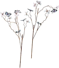 Southern Living 36-inch Faux Butterfly Spray Pick, Set of 2