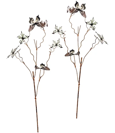 Southern Living 36-inch Faux Butterfly Spray Pick, Set of 2
