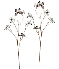 Southern Living 36-inch Faux Butterfly Spray Pick, Set of 2