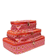 Southern Living 6-Piece Orange Snowflake Packing Cube Set