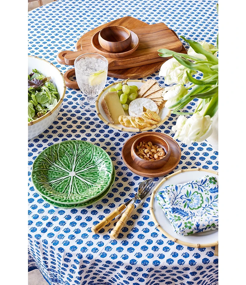 Southern Living Acacia Round Snack Plates, Set of 4