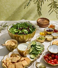Southern Living Acacia Round Snack Plates, Set of 4