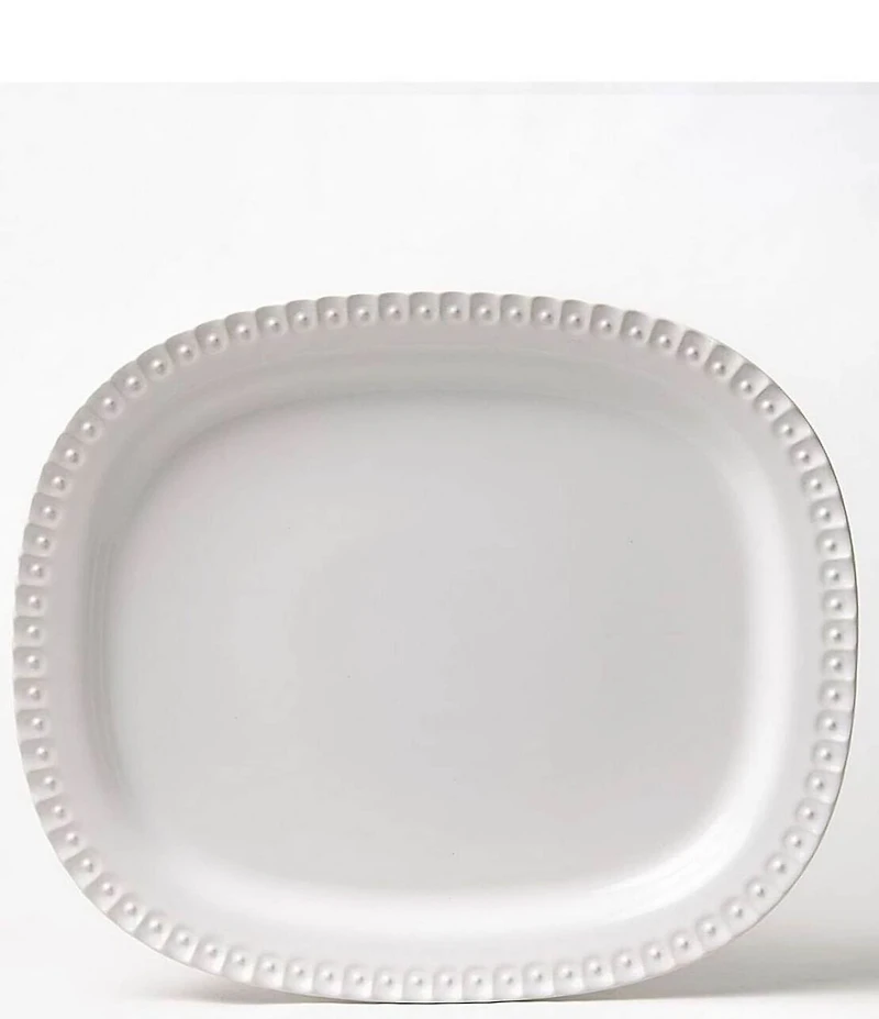 Southern Living Alexa Embossed Stoneware Oval Platter
