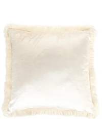 Southern Living Angora Velvet Fringed Square Pillow