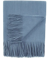 Southern Living Ashford Brushed Knit Fringed Acrylic Throw Blanket